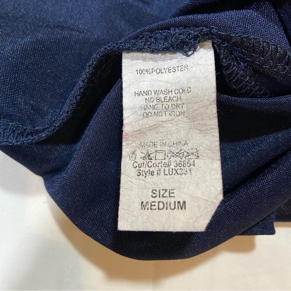 royal blue deep v-neck one piece shorts skort romper size Medium - Picture 10 of 12